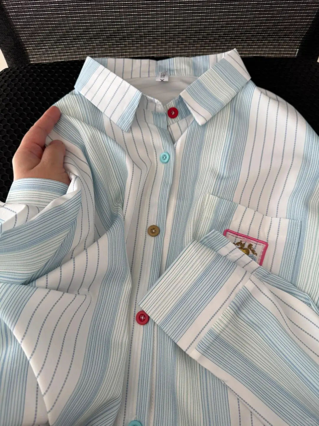 

Loose Long Sleeve Striped Shirt American Lazy Chic College Style for Men And Women Early Autumn Versatile Casual Shirt