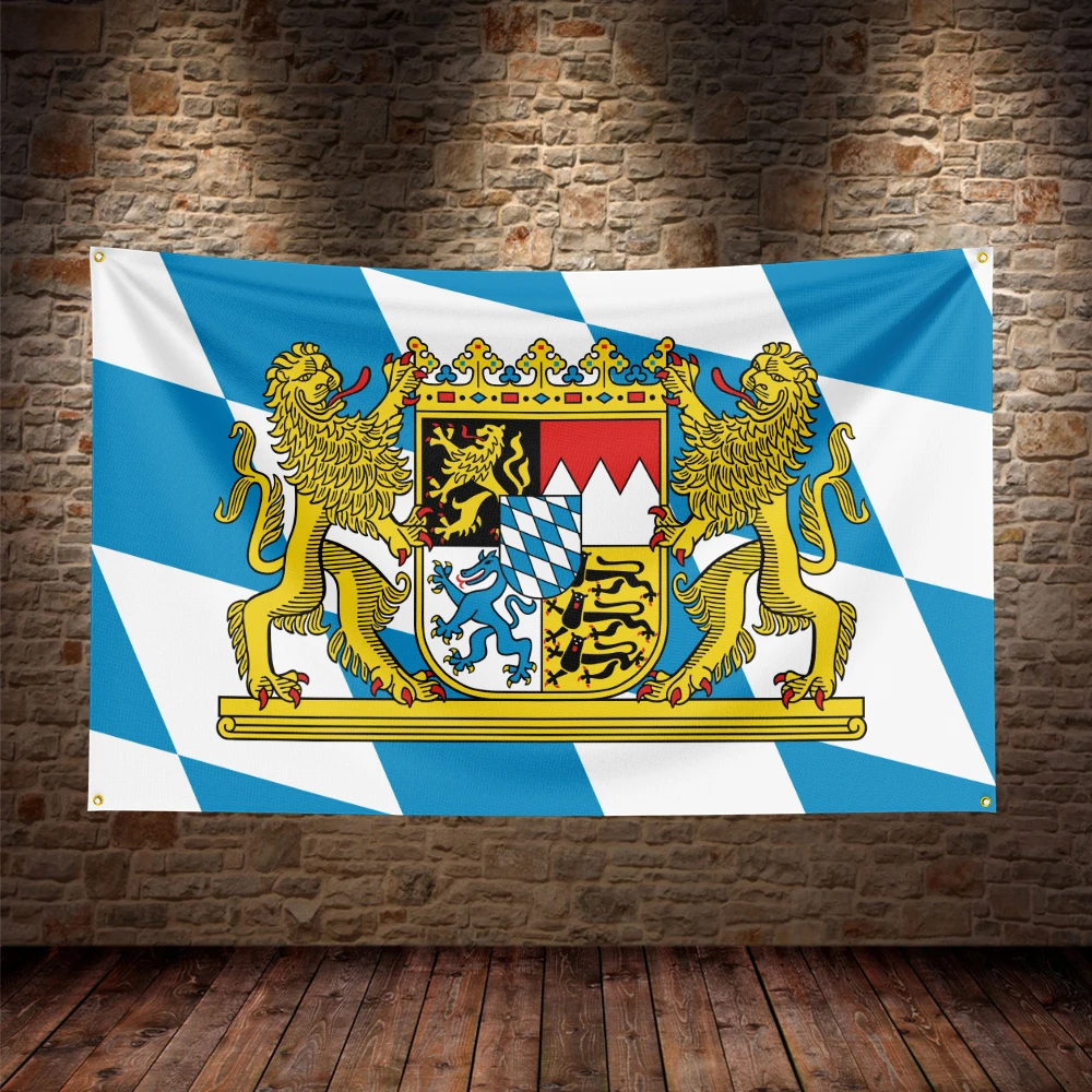 

German regional flag single-sided printing Flag_of_Bavaria