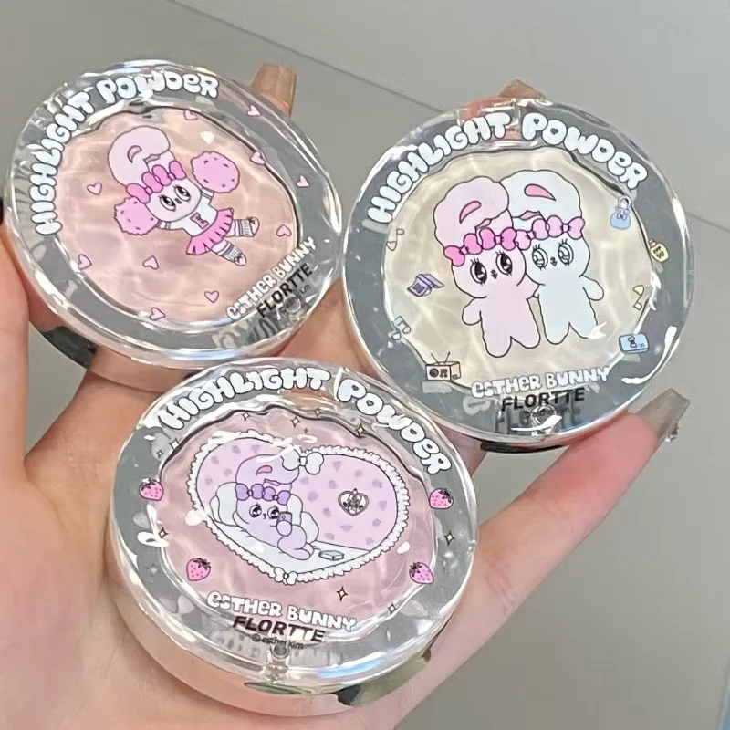FLORTTE BUNNY シングルハイライトフェイシャルブラッシュクリーム防水持続ナチュラルクリームチークティントブラッシュピーチピンクロージュガールメイクアップ