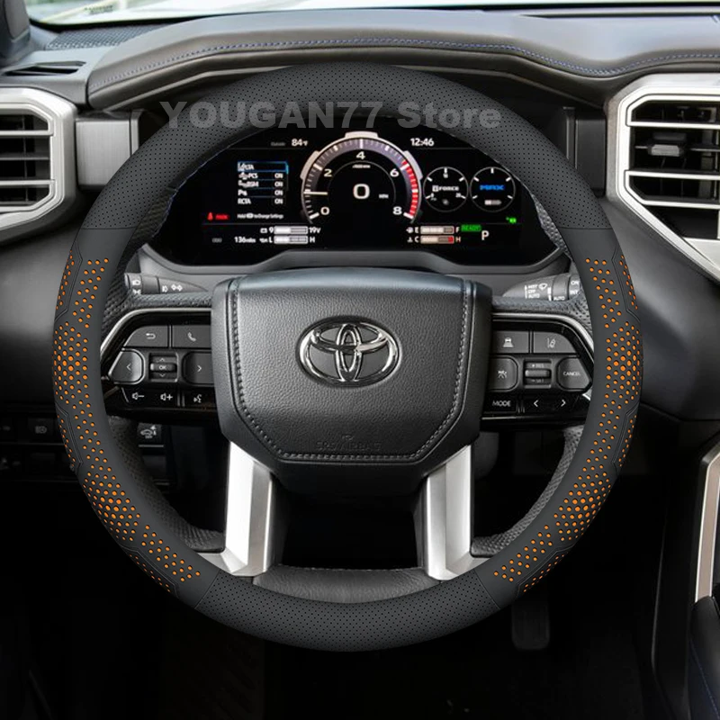 

Leather Car Steering Wheel Cover For Toyota sequoia 2008-2026 Covers For Covers Auto interior Toyota sequoia Accessories 2025