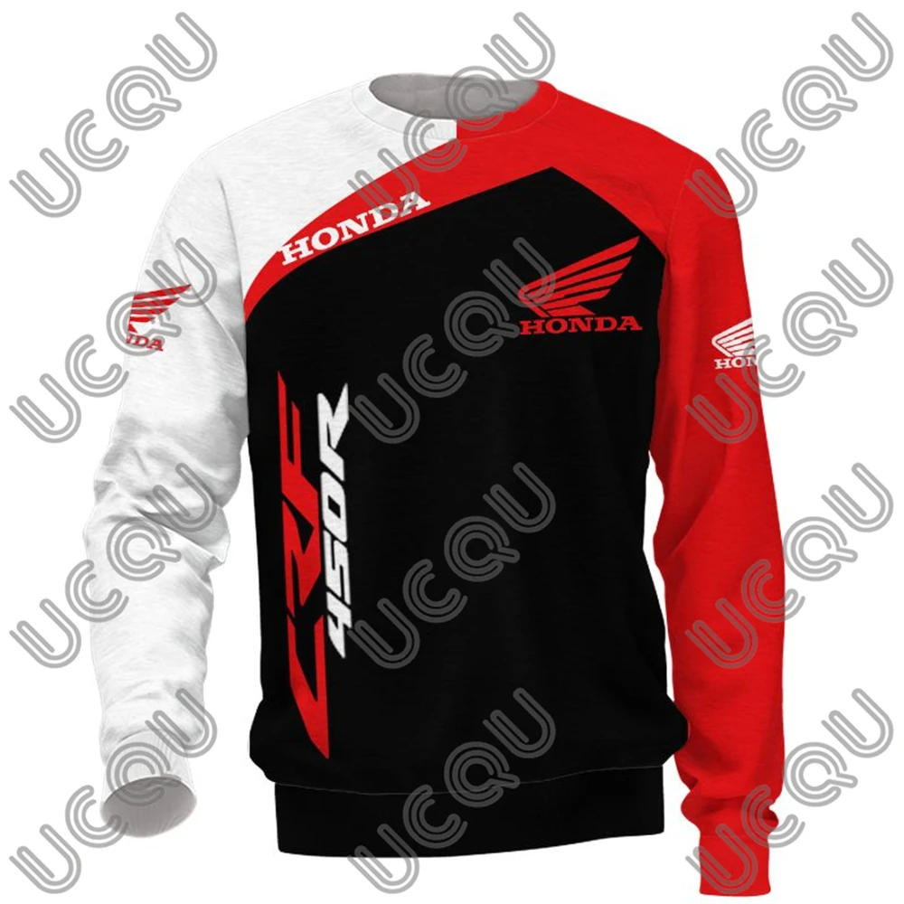 

Толстовка с капюшоном Honda, уличная мода, логотип Honda с 3D принтом, мужская толстовка с круглым вырезом, большой размер, спортивная одежда на открытом воздухе, гоночный костюм Honda