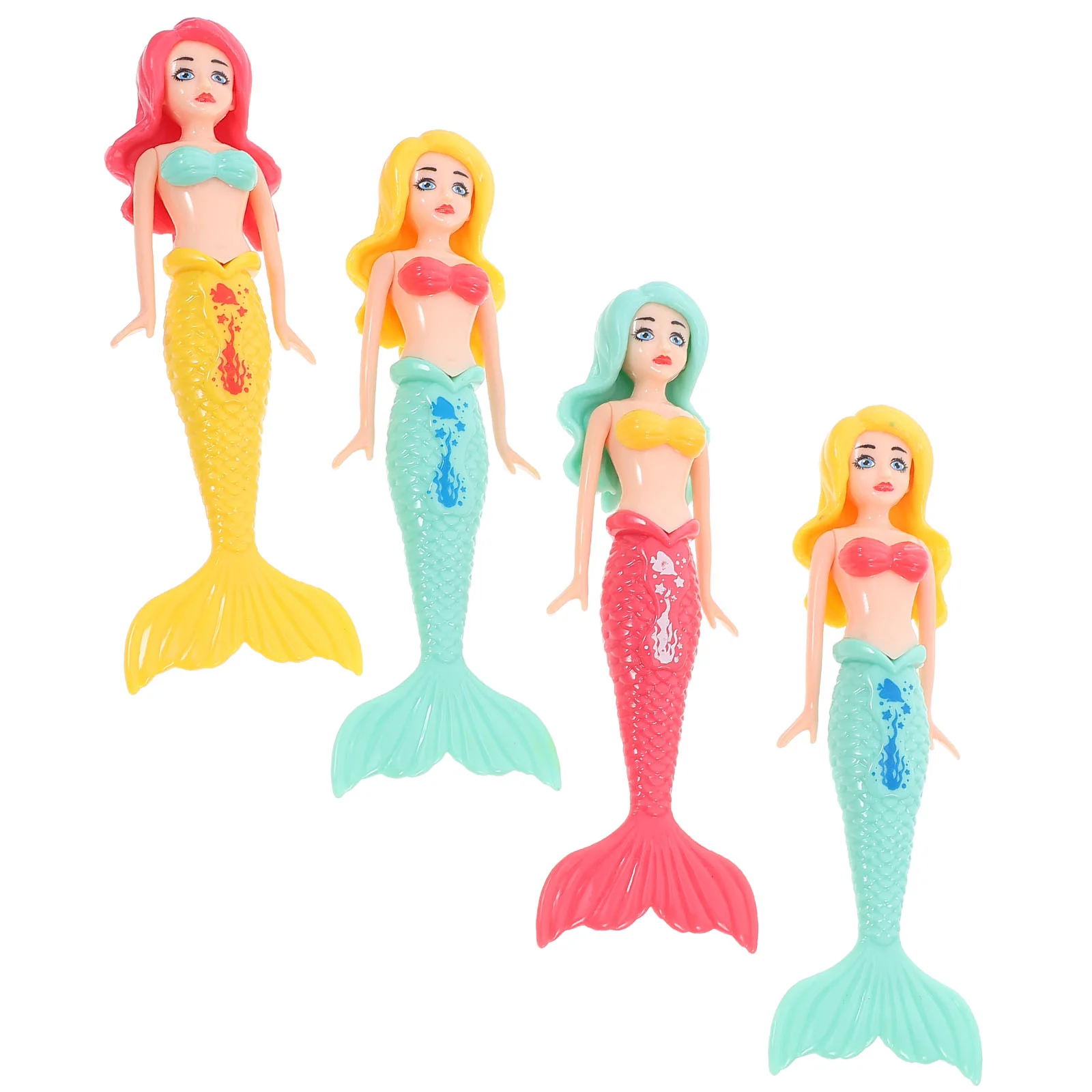 

4 Pcs Mermaid Swimming Pool Dive Toys for Kids Funny Diving Girls Toddlers Gift