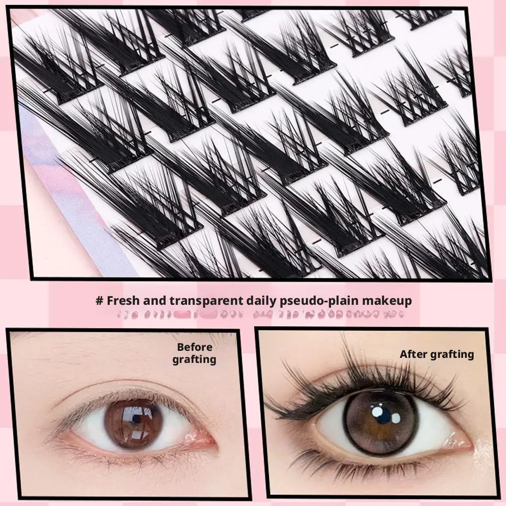 Sztuczne rzęsy Fox Baby Straight Black Naturalne Symulacja Grube Pojedyncze Kępki Przedłużanie Rzęs Narzędzie do Makijażu