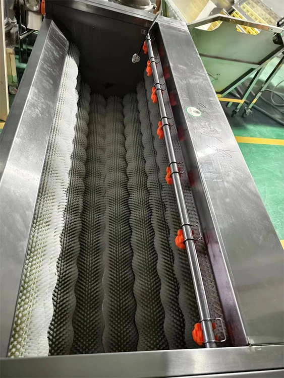 Automatic Lotus Root Vegetable White Radish Ginger Sweet Potato Taro Brush Cleaning and Carrot Polishing Washing Peeling Machine