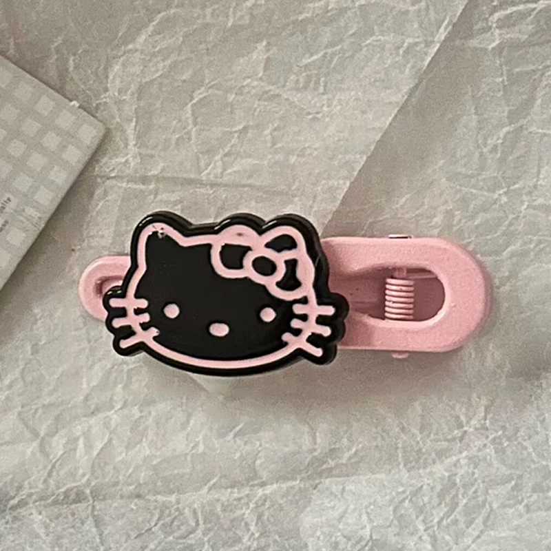 Sanrio Olá Kitty Hairpin para Mulheres e Meninas, Kawaii, Doce Side Bangs Clip, Grampo de Cabelo Dos Desenhos Animados, Acessórios para Cabelo Bonito, Presentes, 2Pcs