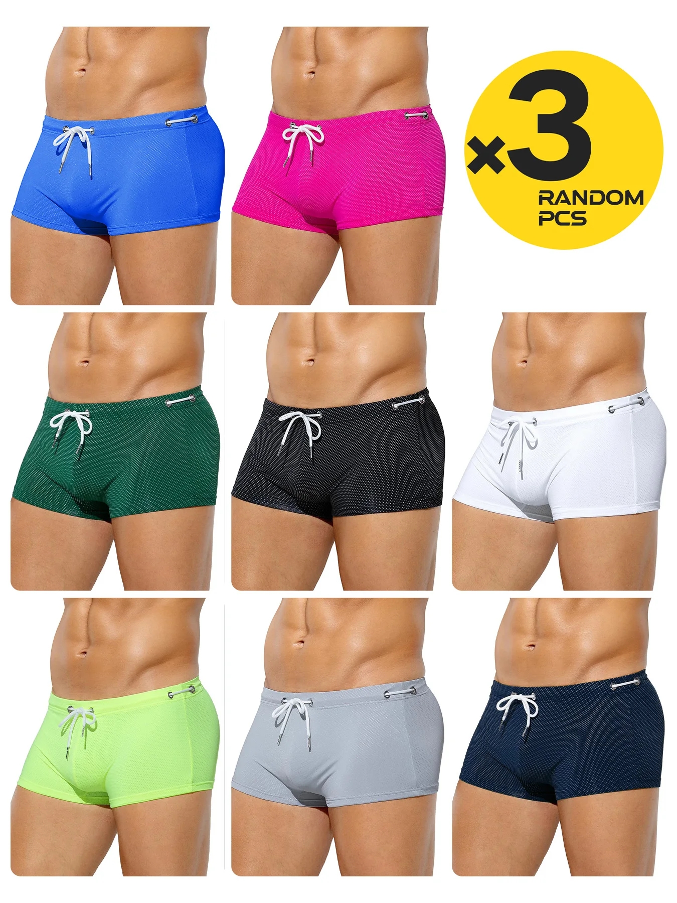 الرجال ملابس السباحة منخفضة الارتفاع السباحة ملخصات رجالي سراويل للسباحة شورتات للبحر الذكور تصفح ملابس السباحة لباس سباحة بحر خصم 3 قطعة