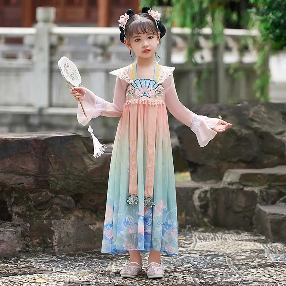 Children Carnival Fairy Cosplay Chinese Children Girls Hanfu Clothes Folk Dance Chinese Kids Girls Ancient Dress