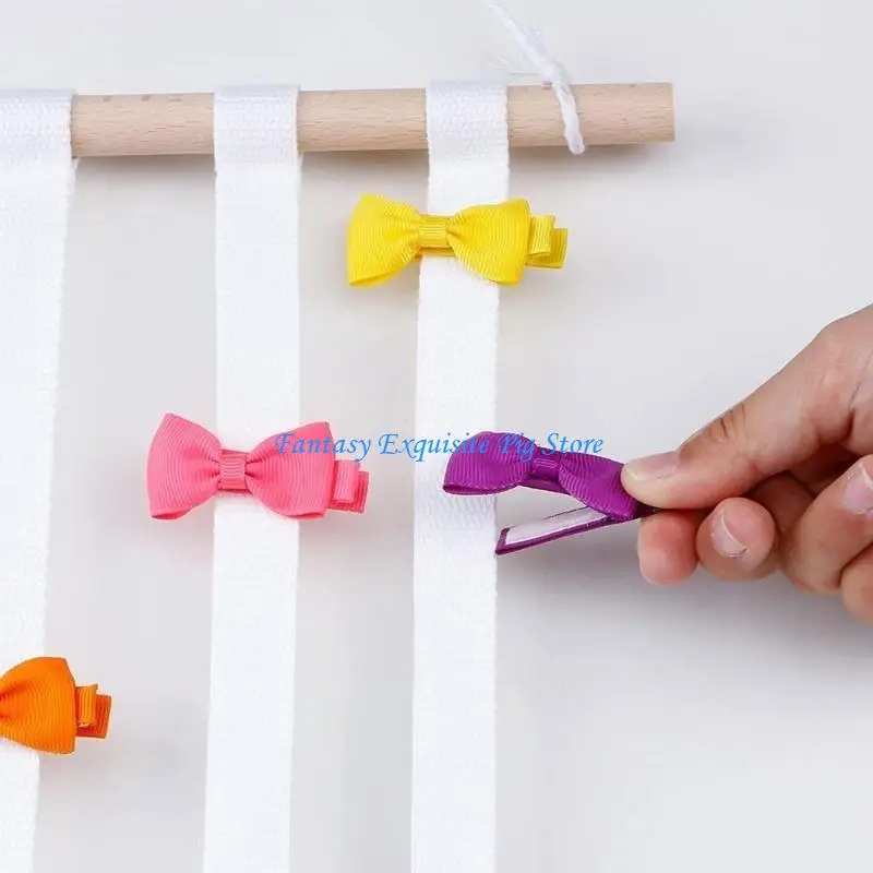 

Kids Bedroom Storage Solution Wooden Hair Bows Display Rack Includes 10 Hooks