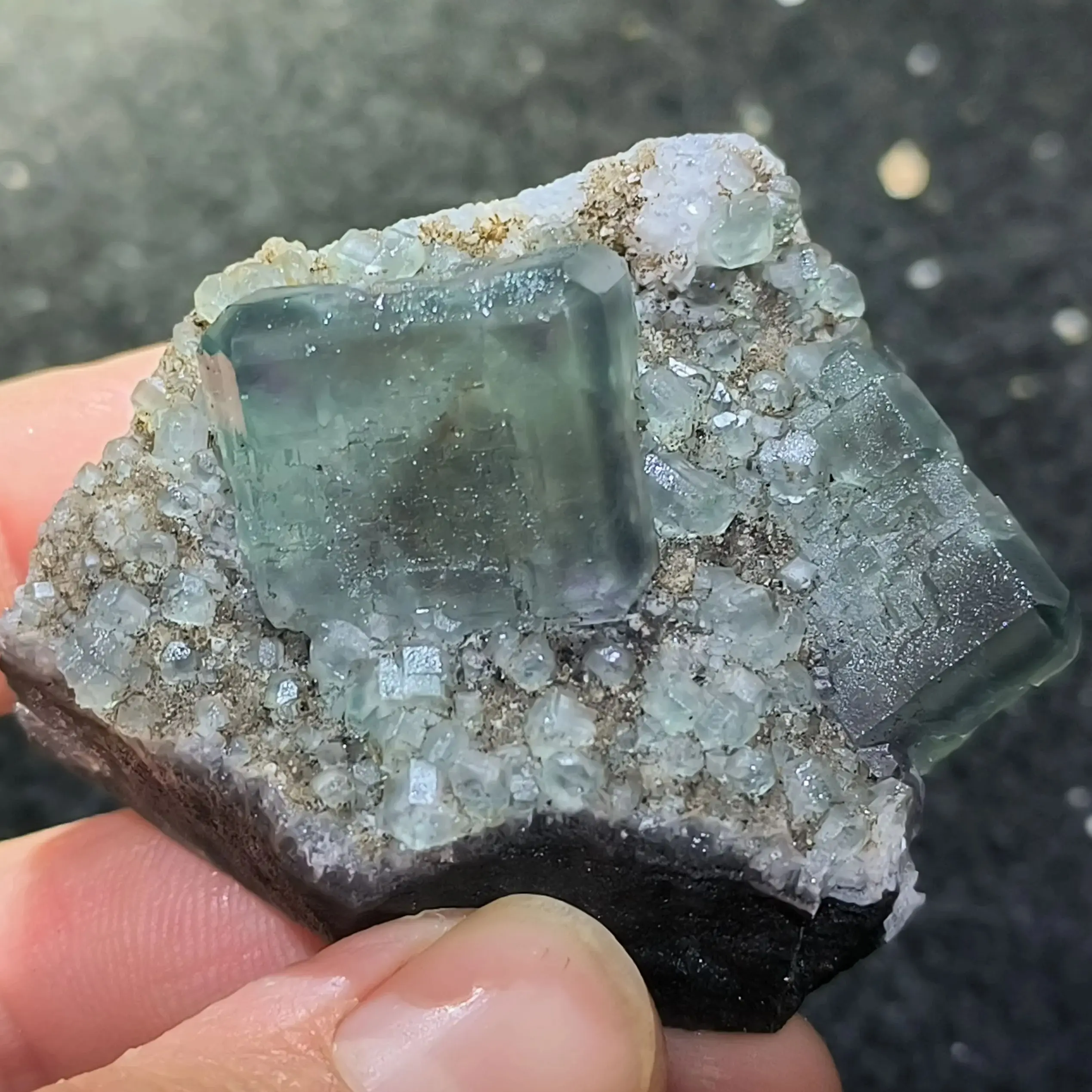 

55g100% natural rare blue green fluorite cluster mineral crystal specimen stone and Crystal Healing Crystal