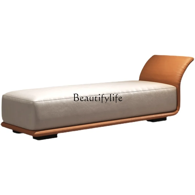 

Modern Minimalist Bedroom Bed End Stool Bed Bed Simple Home Shoe Changing Stool Leather Strip Sofa Stool