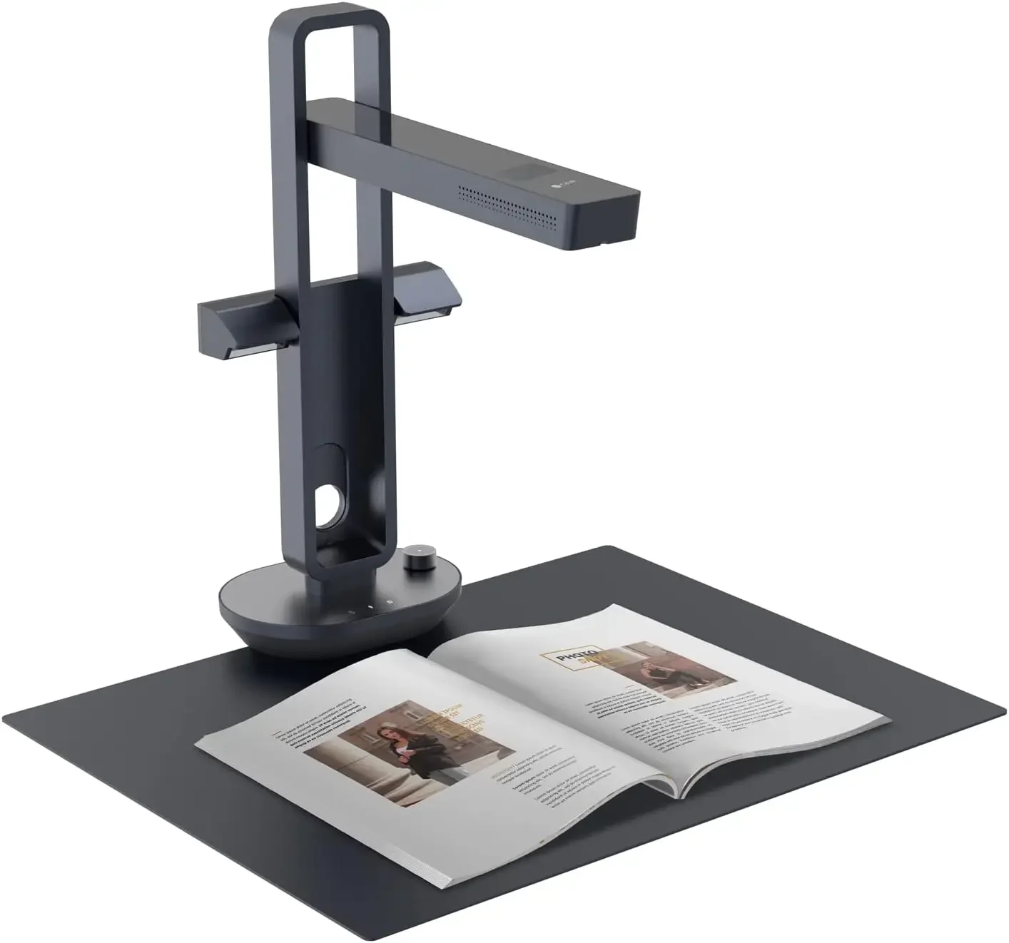 Aura Pro Book & Document Scanner,Capture Auto-Flatten & Deskew Powered by AI Technology, Foldable & Portable