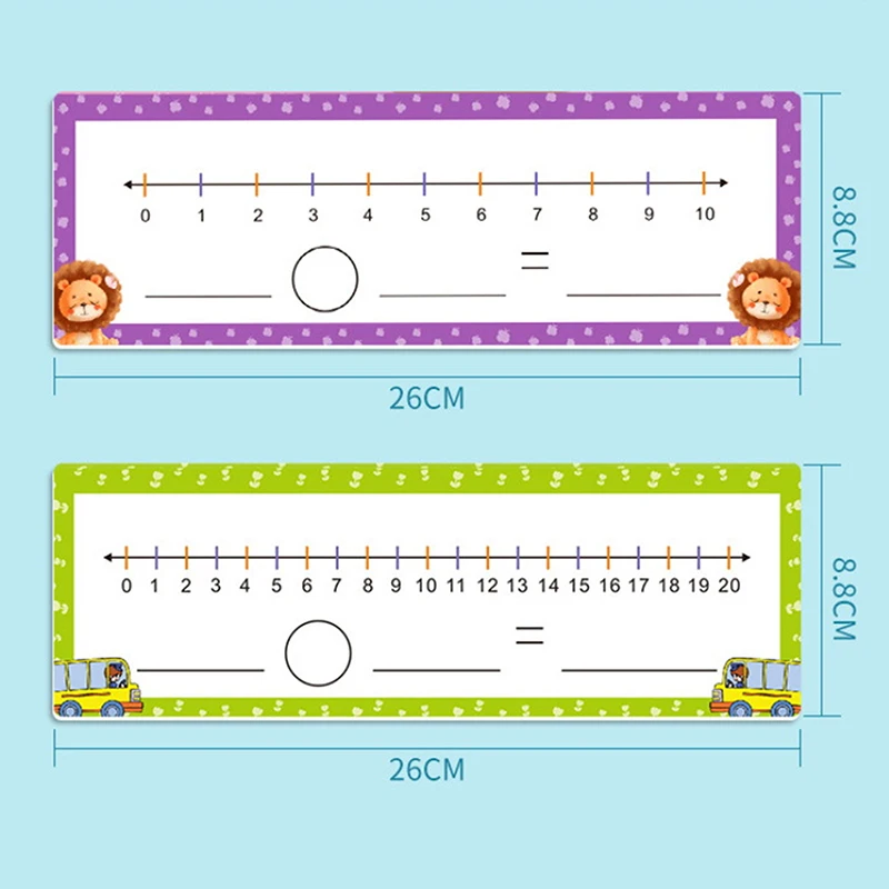 1 conjunto de jogo de subtração de adição 0-20, cartões de linha de número de apagamento a seco, gráfico de números, jogo de matemática para crianças, casa, escola, aprendizagem educacional