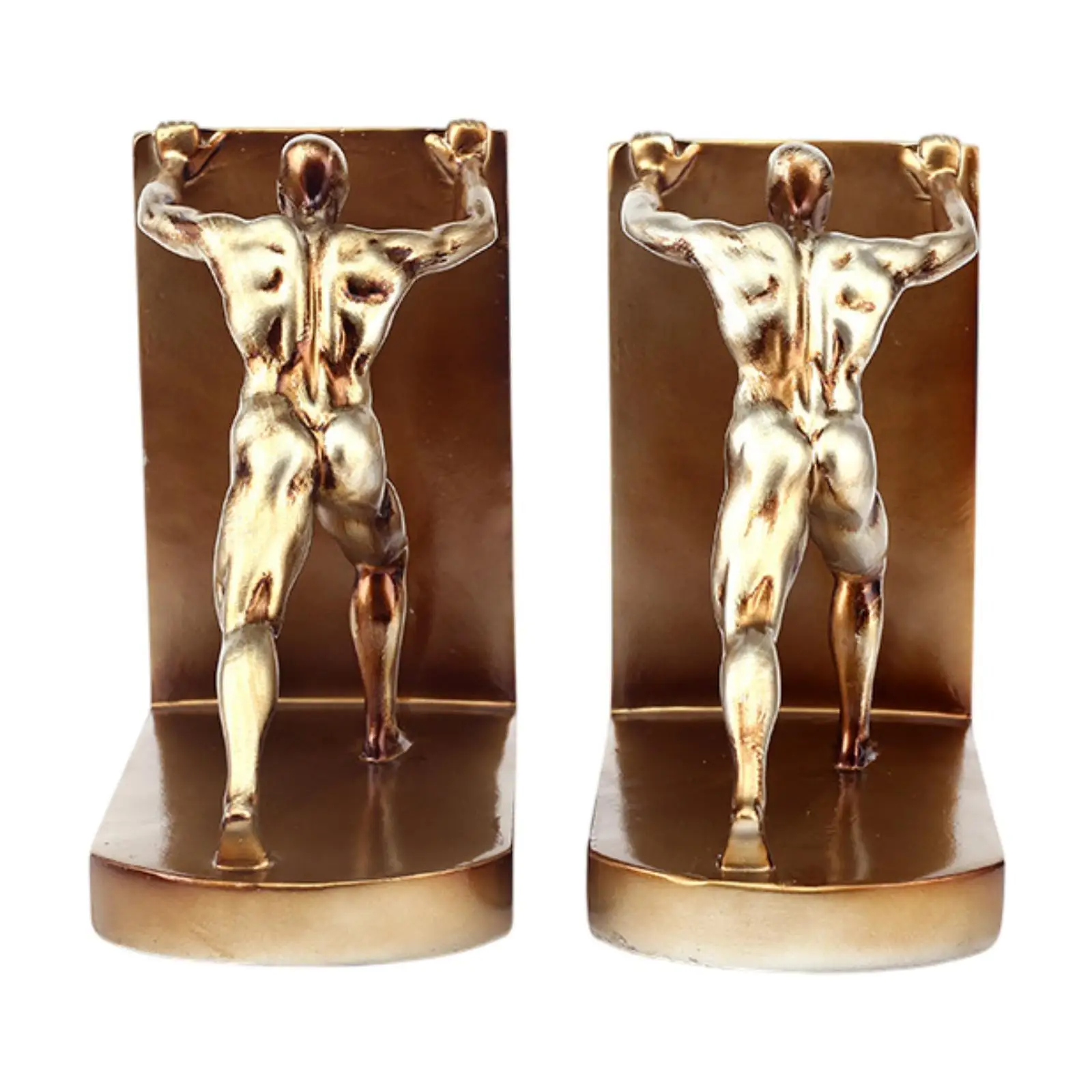 2Pcs Resin Man Decorative Book Ends Modern Book Ends to Hold Books Magazines Creative Home Shelf Non Skid Table Book Stoppers