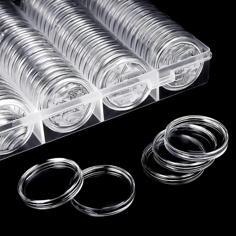 30 mm Münz kapseln runder Kunststoff-Münz halter mit Aufbewahrung sbox für Münz sammel zubehör (4er Pack) einfach zu bedienen