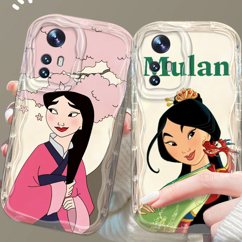 Disney Mulan Mighty Brave For Xiaomi Mi 14 12 12T 11 Lite Poco M6 X6 X5 X4 X3 M3 F4 Pro GT NFC 5G Wave Oil TPU Phone Case