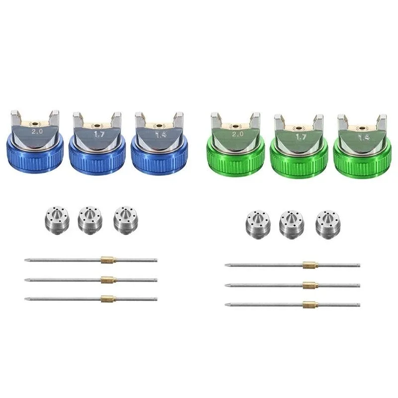 H2008 Spray Gun Accessories 1.4mm/1.7mm/2.0mm Nozzle Cap 3pcs Set, Spray Gun Nozzle, Multiple Models Available