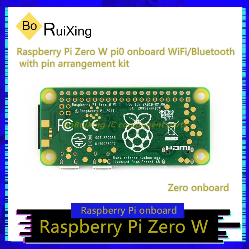 

1PCS/LOT Raspberry Pi Zero W Pi0 onboard WiFi/Bluetooth With Pin Arrangement Kit