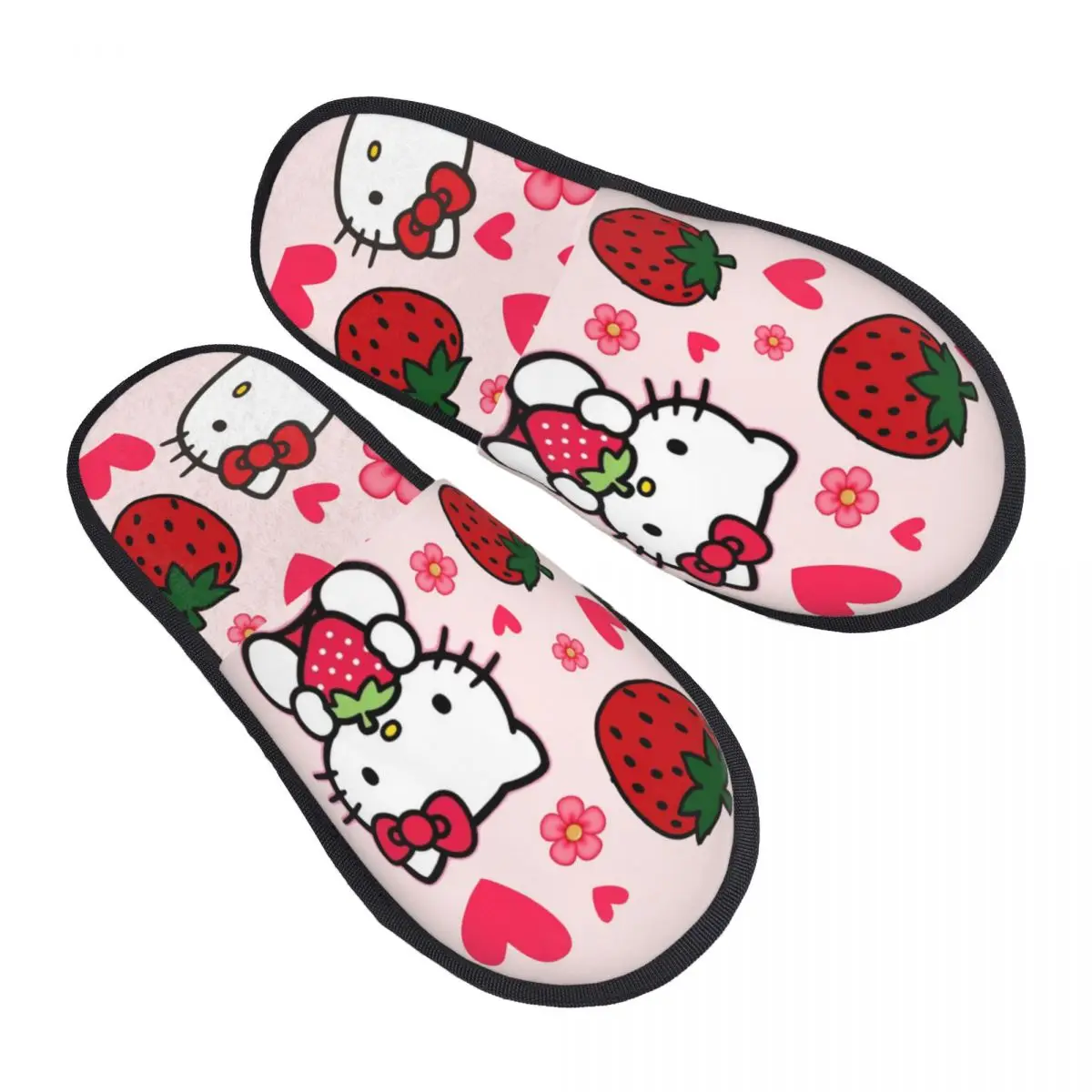 

Комфортные тапочки из пены с эффектом памяти Hello Kitty Strawberry, женская домашняя обувь для спа-салона