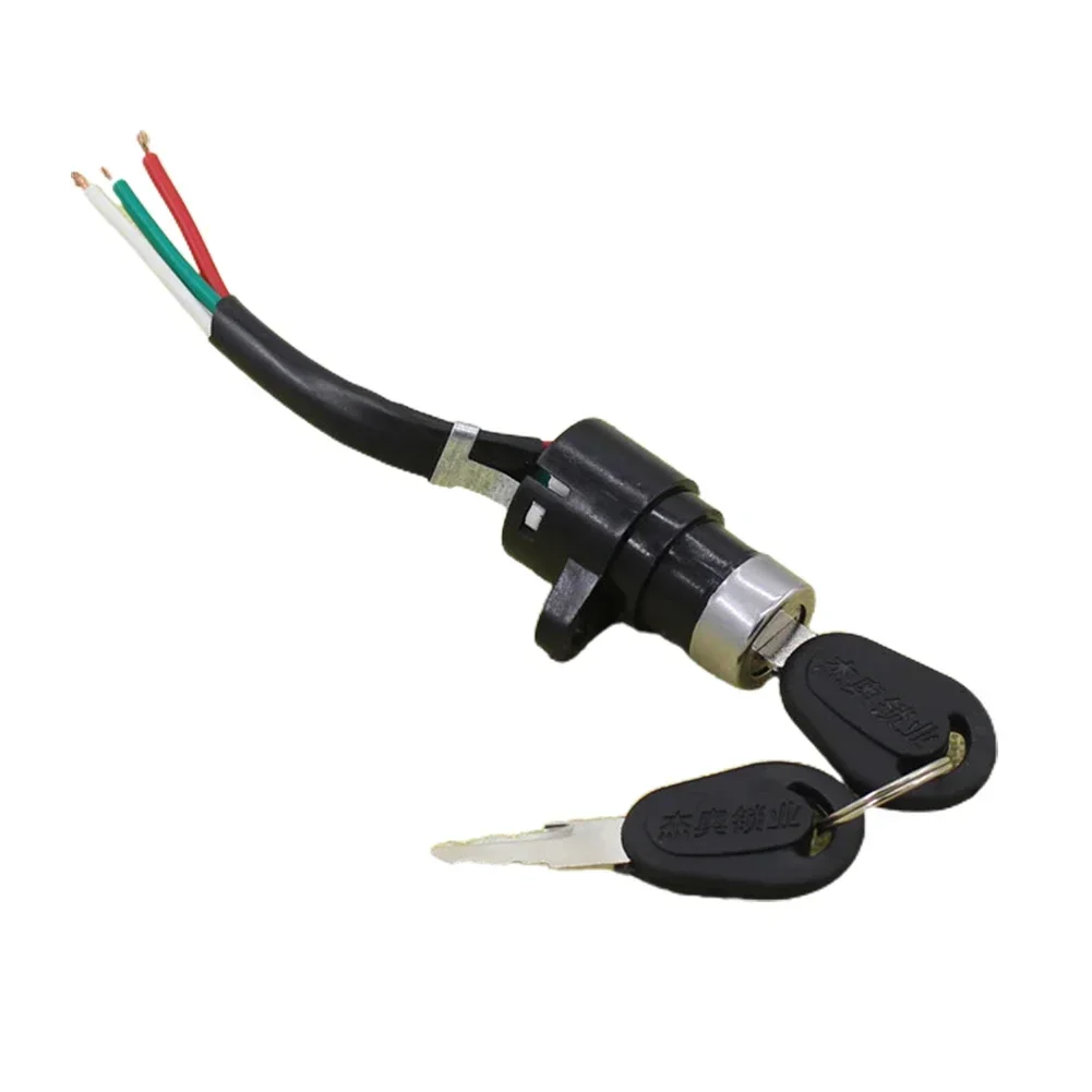 Electric Bicycle Ignition Switch Key Portable Electric Scooter/E-Bike Replacement Parts For Power Switch Lock