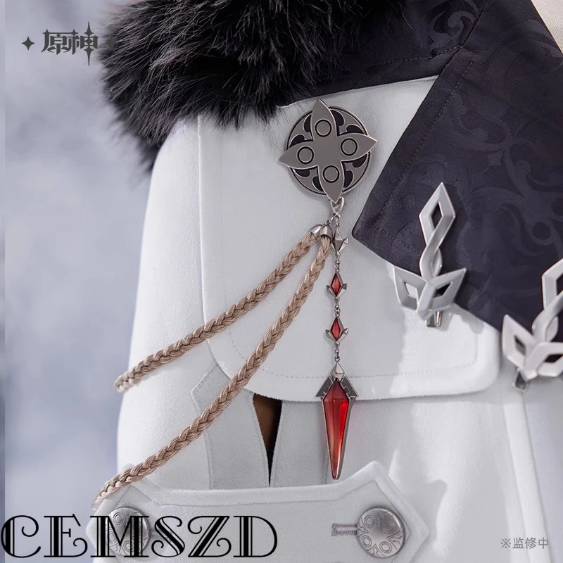 [Authentique] jeu Genshin Impact Tartaglia II Capitano Cosplay broche ensemble accessoires Anime dessin animé accessoires de déguisement cadeaux d'halloween