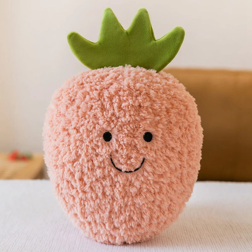 Jouet en peluche fruits et légumes 16-28CM, mignon, doux, pastèque, ananas, banane, fraise, mangue, carotte, cadeau de noël pour enfants