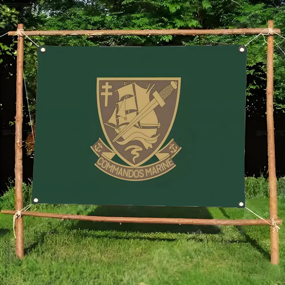 Military Special Forces Commandos Marine Flags Daily four ring borderless design indoor outdoor decor easy hang install