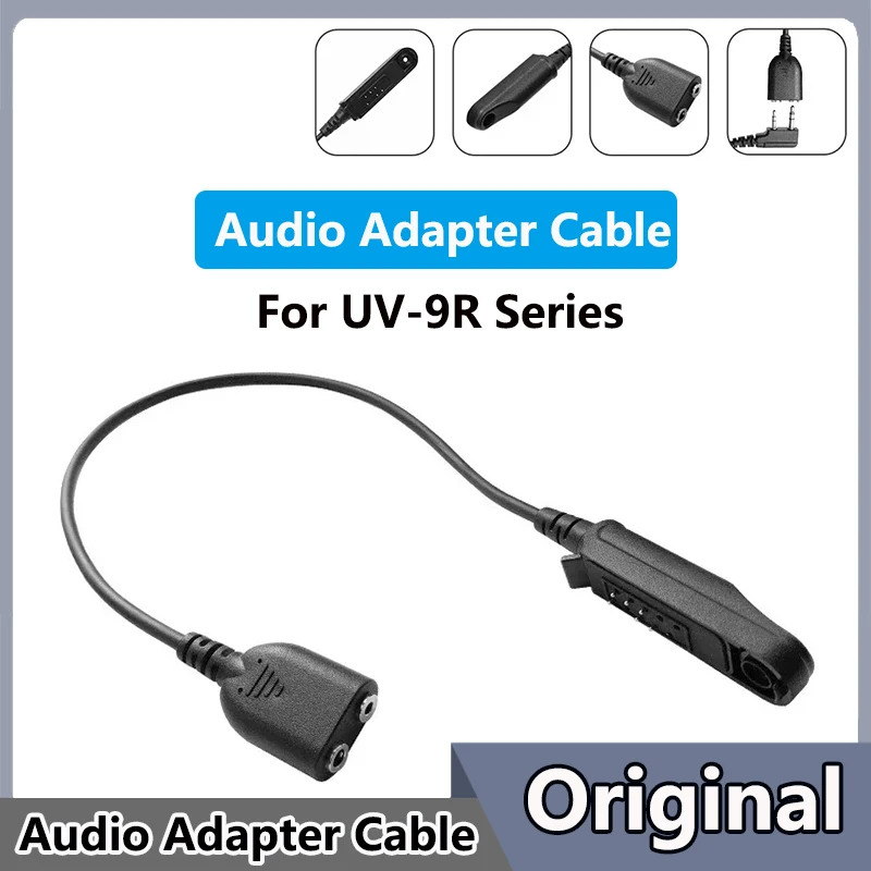 

Кабель-адаптер для наушников Baofeng UV-68 Pro Max, 2 штырька, K Разъем для наушников, микрофона для детской, USB G, водонепроницаемый разъем