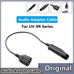 Baofeng UV-68 Pro Max Audio Adapter Cable 2 Pin K Plug Earphone Speaker Mic for UV-9R Pro UV-S22 UV-XR UV9G Waterproof Connector