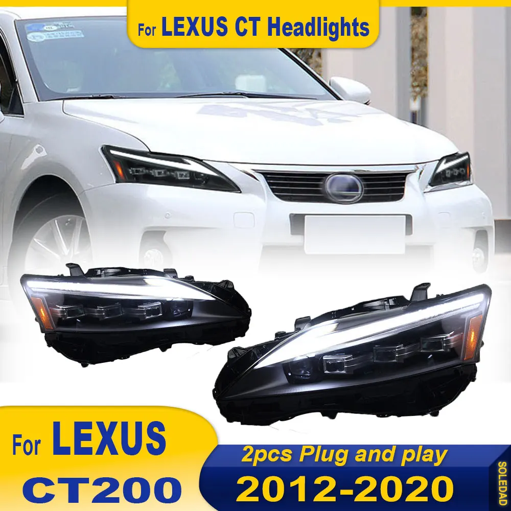 Car Styling Headlights for Lexus CT200 2013-2020 Headlight LED Headlight DRL Head Lamp Led Projector Automotive Plug and play