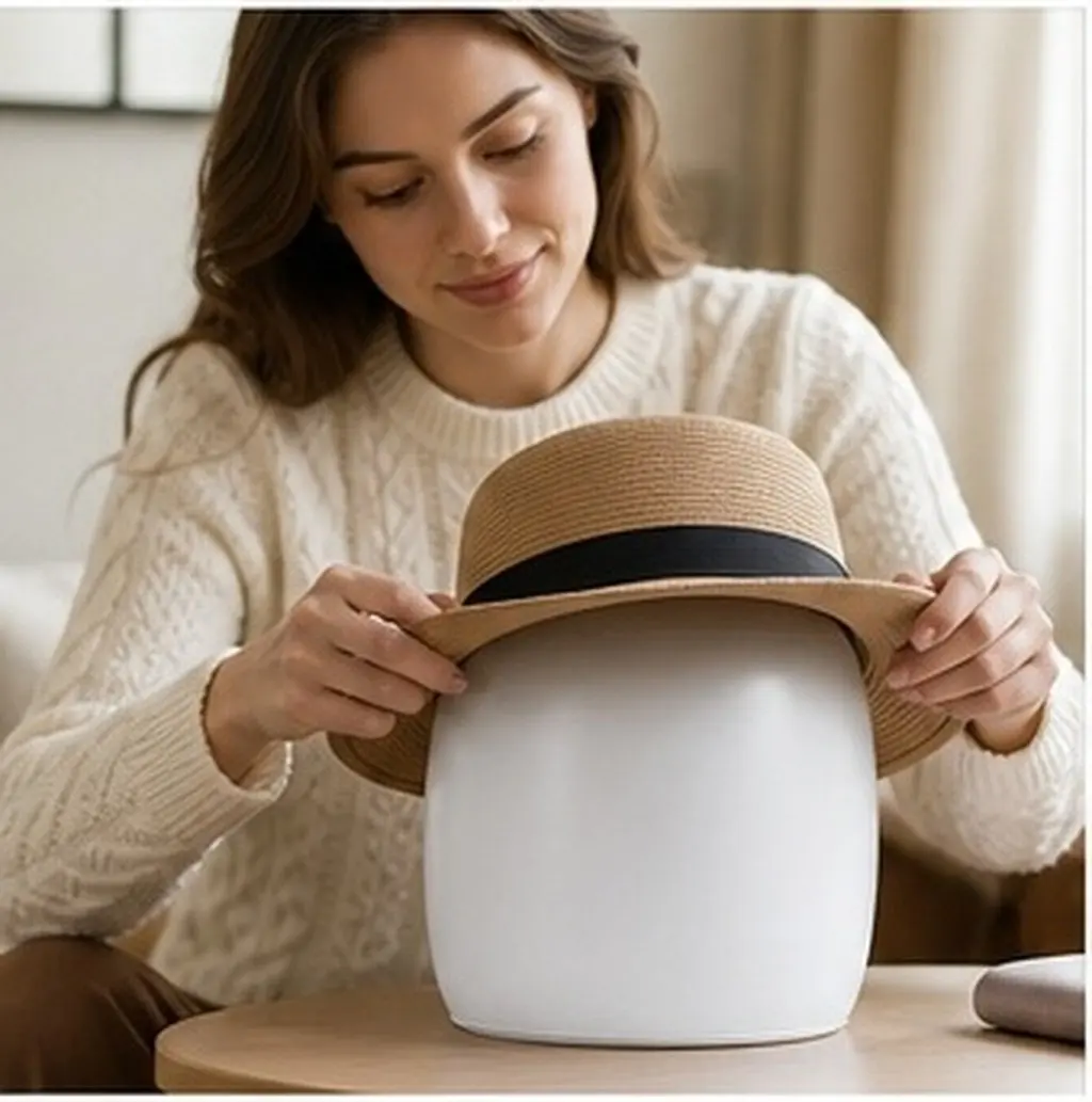 Portable Inflatable Hat Shaper Baseball Cap Insert Holder Display Stand Organizer for Hats Wigs Washing Storage