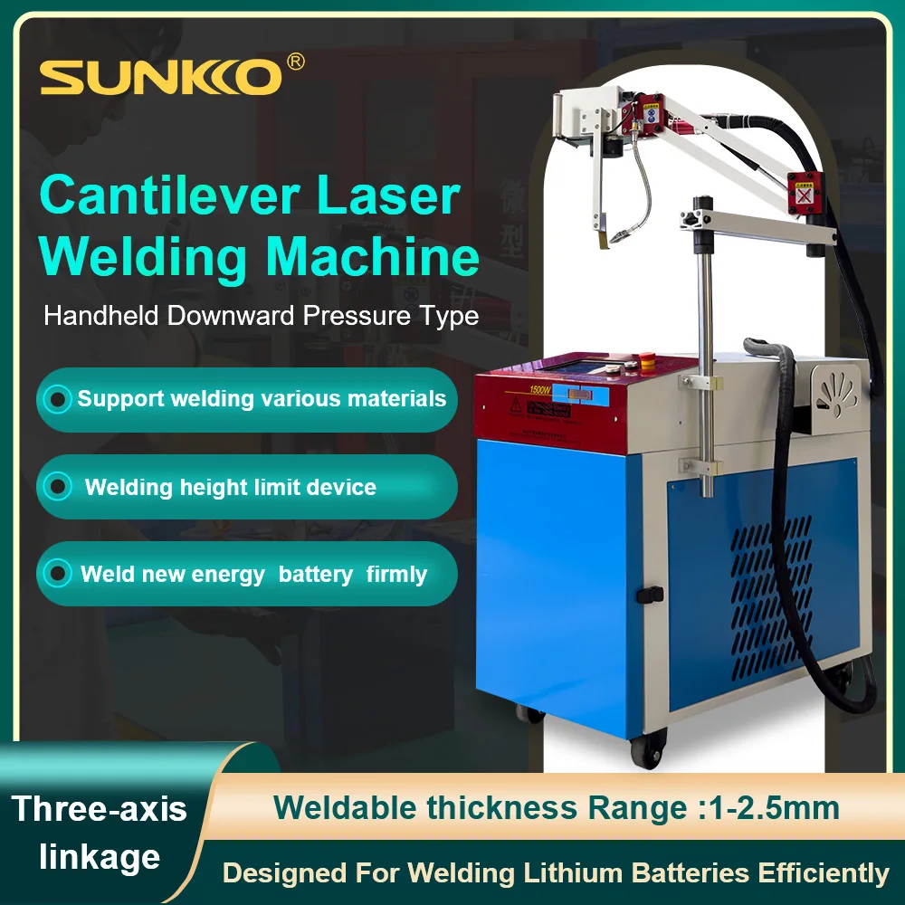 Sunkko LA-15H02 Nieuwe Energie Voertuig Lithiumbatterij Reparatie Koper Aluminium Staal Nikkel Handheld Laserlassen Lasser Machine