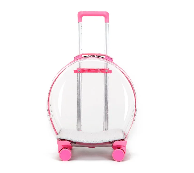 New Fashion Breathable Pet Dog Trolley Case Pets Travel Four-Wheeled Luggage Cat And Dogs Portable Trend Detachable Bag