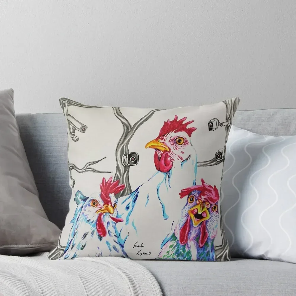 

The Eyes of The Chickens Are Watchin Throw Pillow Decorative Cover For Living Room Cushion Cover Luxury pillow