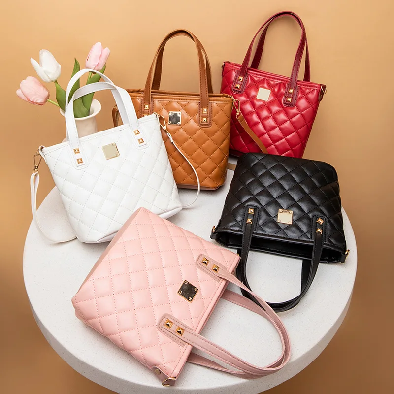 

Embroidery handbag 2024ladies handbag diamond bucket bag foreign trade small bag vegetable basket bag