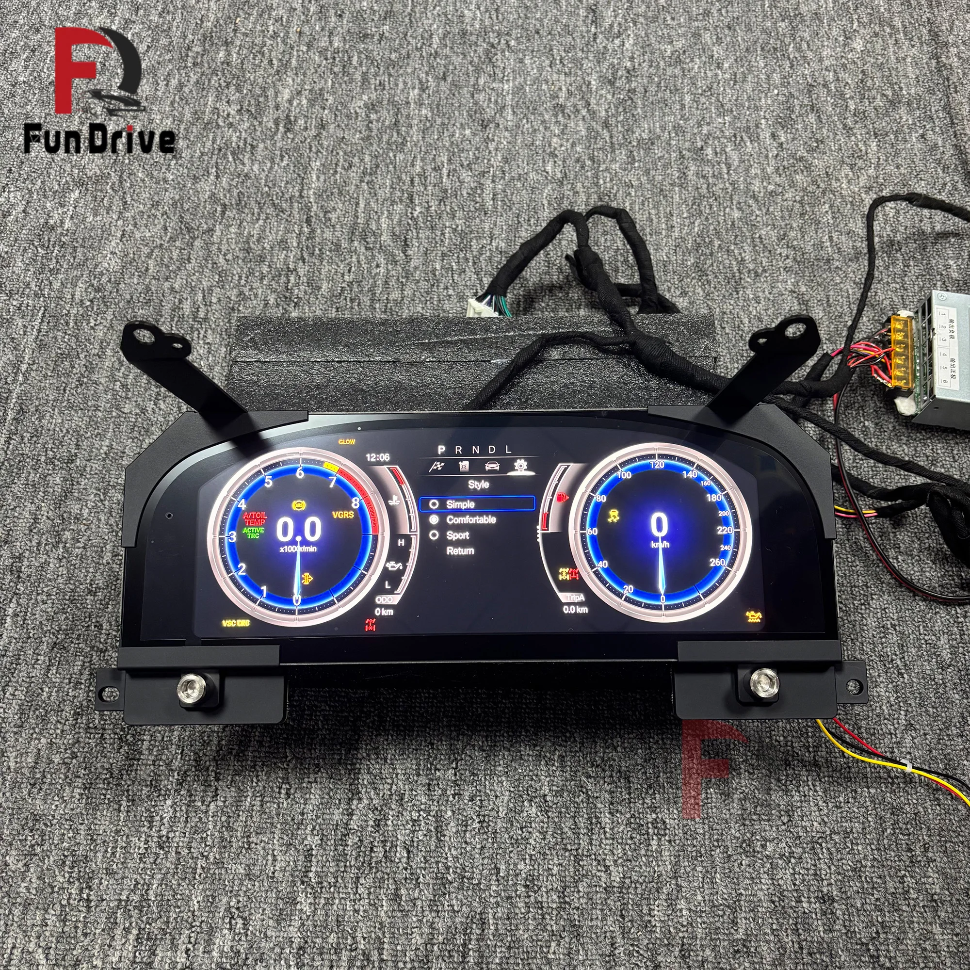 Car Interior Modified LCD Digital Dashboard Upgrade for Toyota Land Cruiser LC100 LC200 LC300