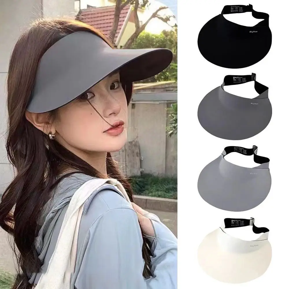 New Nylon fabric Wide Visor Brim Hat Non-marking UV Sun Protection Sun Cap Quick-drying Empty Top Hat Summer