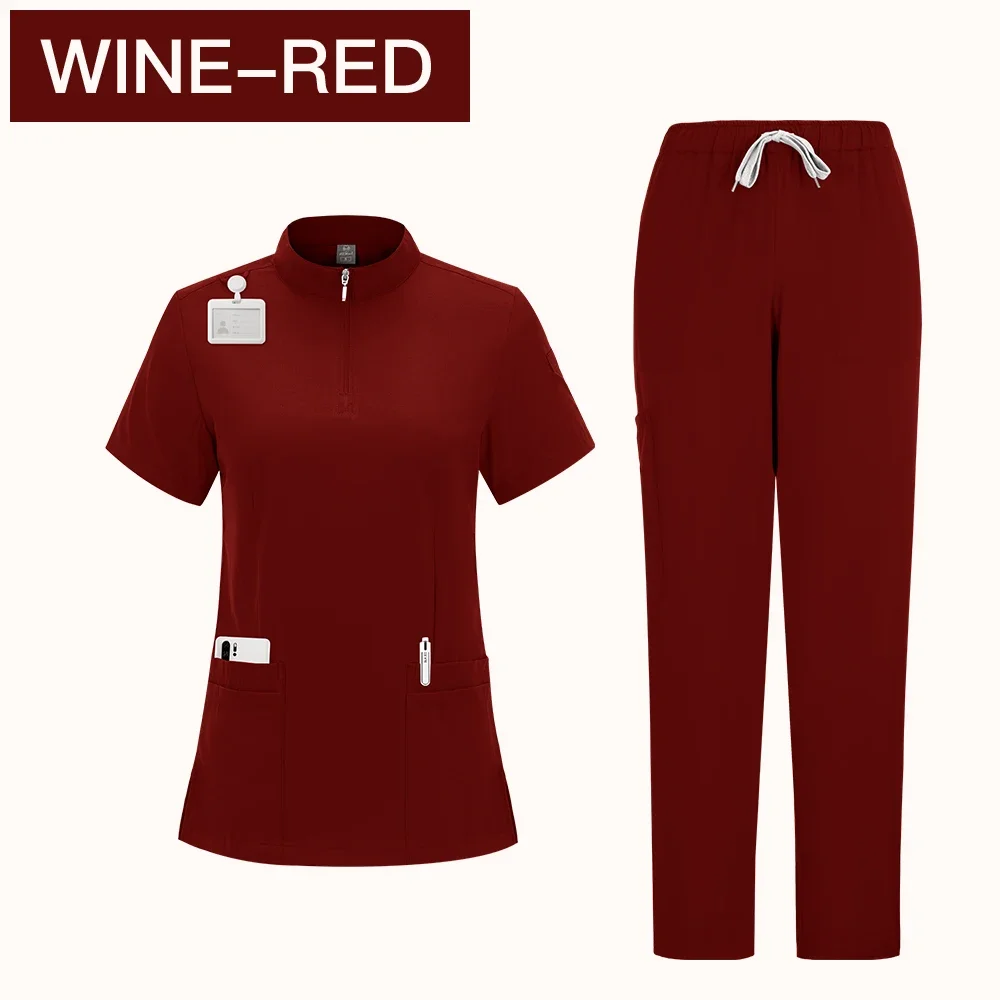 Well Fit Medical Scrubs Uniform Women Scrub Sets Nursing Accessories Hospital Surgery Gowns Dental Clinic Beauty Salon Workwear