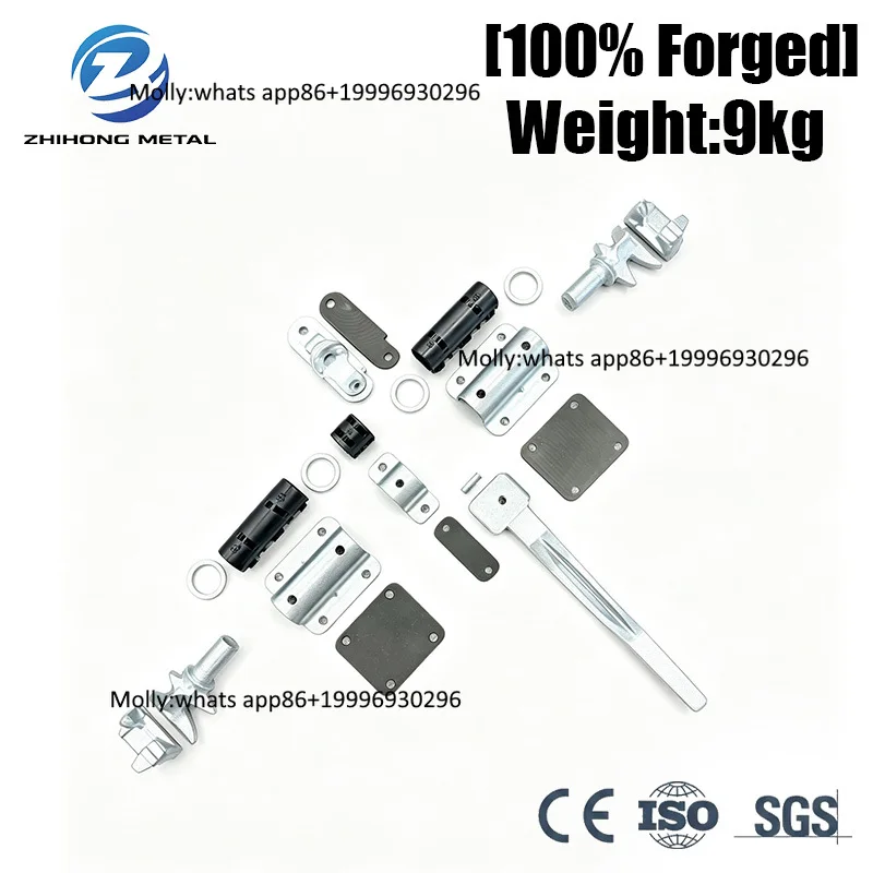 34mm Forged Steel Hot Dip Galvanized Container Door Locking Gear Assembly CE/ISO 9001 Certification for High Cube Sea Containers
