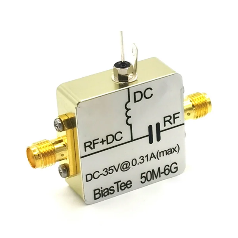 Well Made-50M-6Ghz التحيز المحملة RF تغذية Biaser محوري تغذية Biastee صندوق لراديو HAM SDR هوائي الطيف محلل مصدر الإشارة