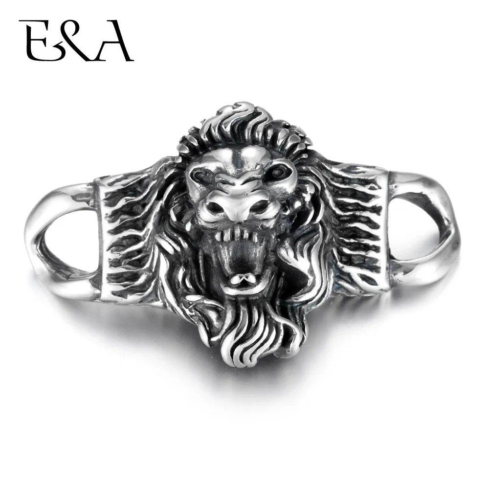 Stainless Steel Connectors Roaring Male Lion 1/1 Loop 6mm for DIY Charms Bracelet Making Findings Jewelry Connect Parts Supplies