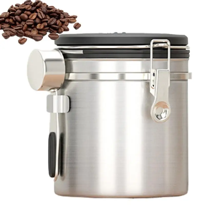 

Coffee Canisters With Airtight Lids Coffee Jar With Spoon Coffee Canister With Exhaust Valve Coffee Canister With Exhaust Valve