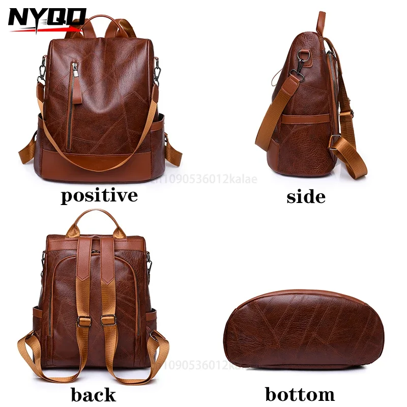 New Large Capacity Antitheft Shoulder Bags Hot Women’s Backpack Designer High Quality Soft Leather Simple Fashion Backpack