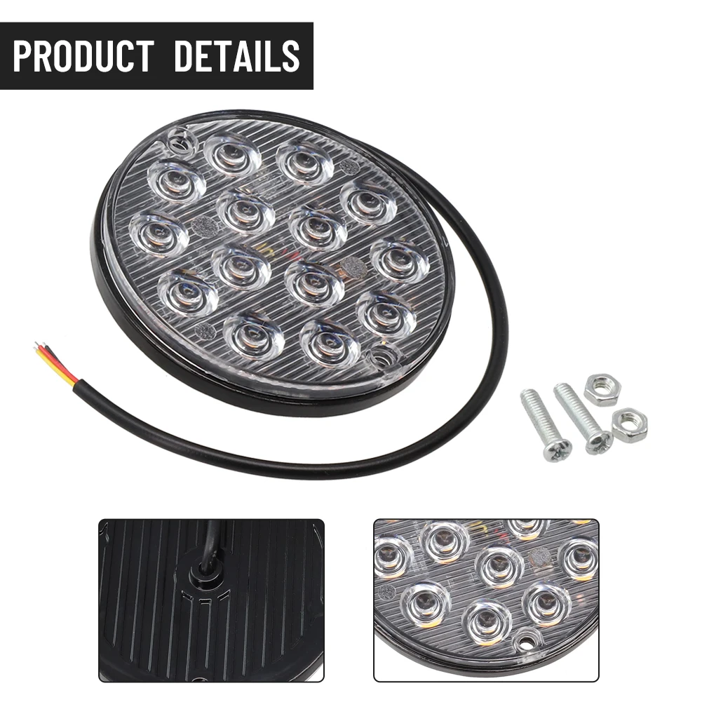 جودة عالية جولة مصباح ليد خلفي أجزاء عالمية ABS المواد مشرق + فلاش ضوء مستدير 1 قطعة 50000 ساعة