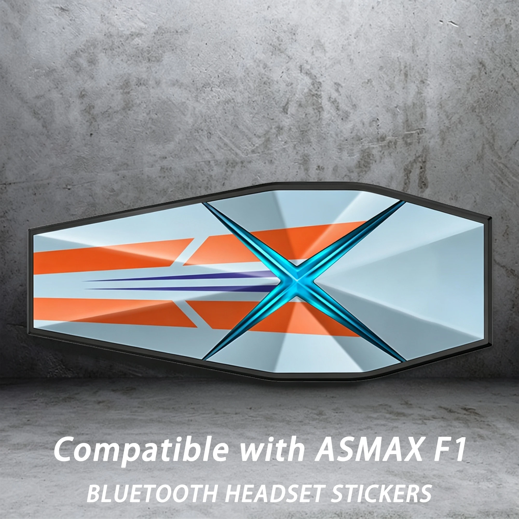 Compatible with ASMAX F1 Motorcycle Bluetooth Headsets Headphone Shell Decorative Decals, and Modification Accessories