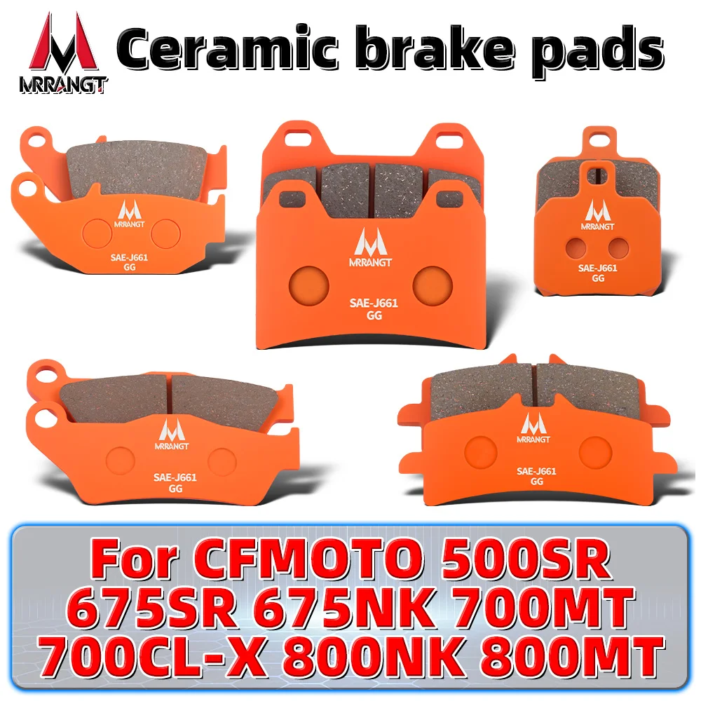 

MRRANGT Low Noise High Performance Ceramic Brake Pads Set fit for CFMOTO 800MT 800NK 700CL-X 700MT 675SR 675NK 500SR