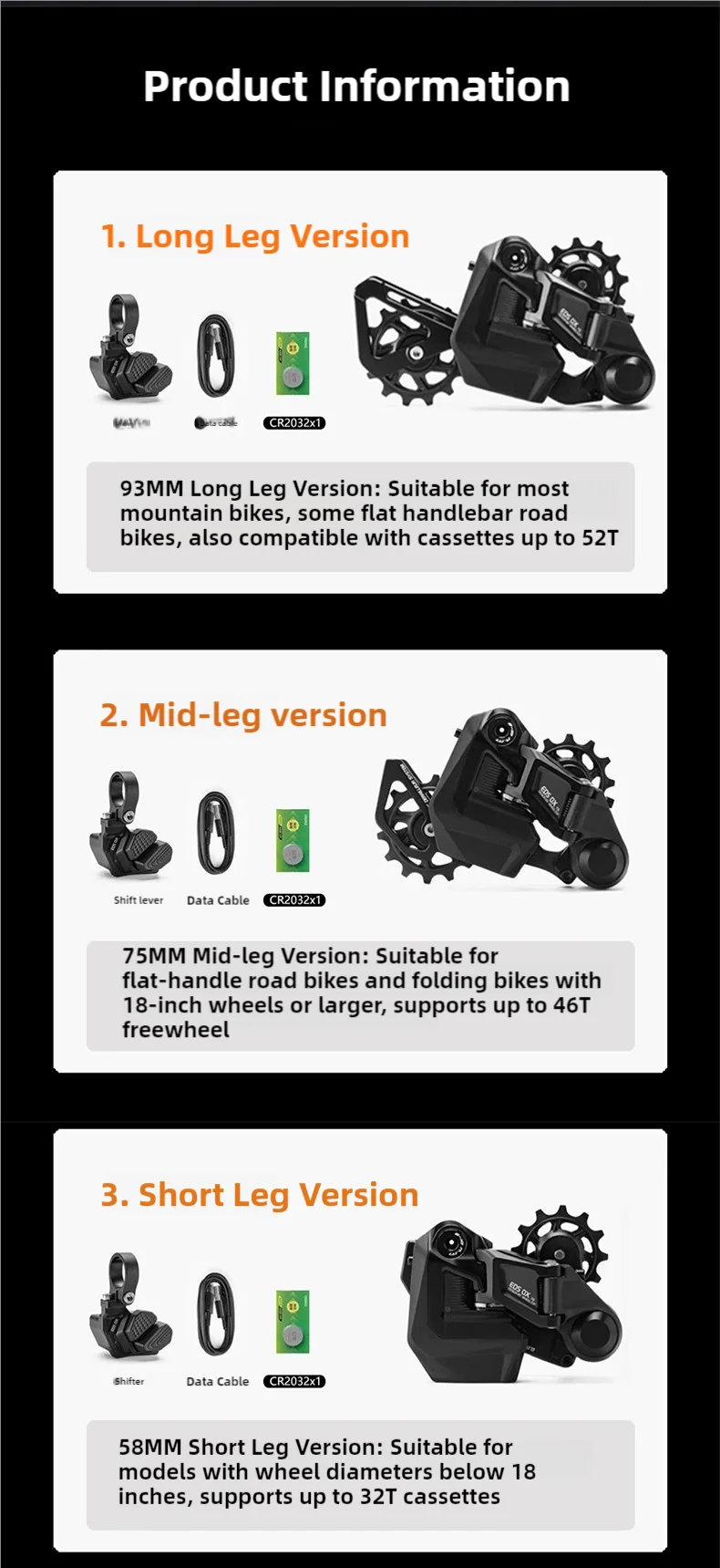 Wheeltop EDS OX 2.0 Kabelloses Elektronisches MTB-Schaltwerk 7-14-Gang Smart-Schalt-System APP-Steuerung ANT+-kompatibel – Detail 6