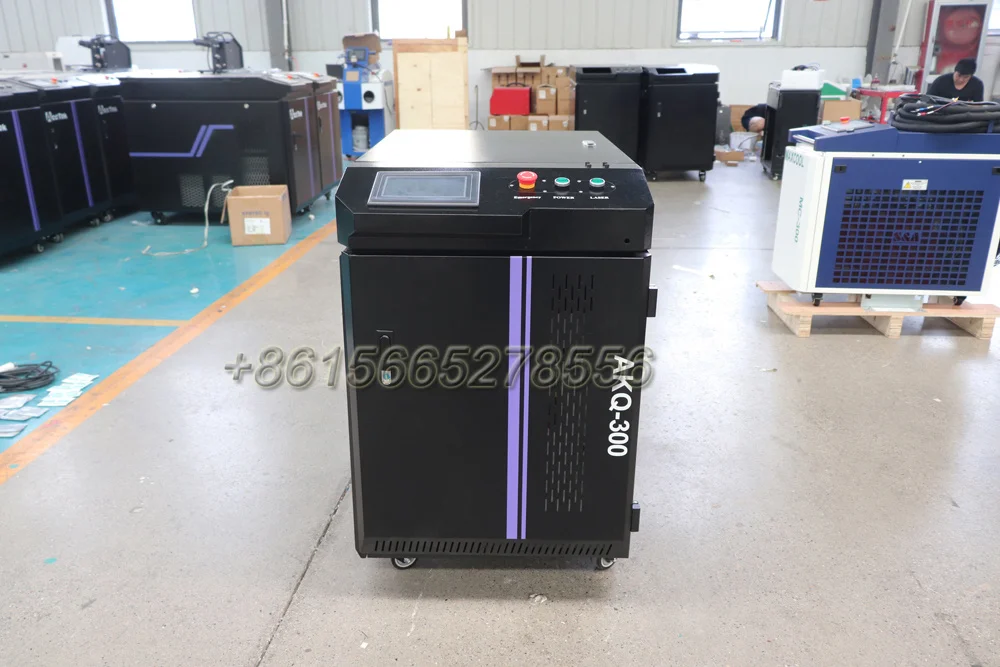 AccTek Water Cool Pulse 300 Вт волоконный лазер для очистки автомобильных деталей, удаление ржавчины, импульсный лазерный очиститель, сварочный резак для удаления краски