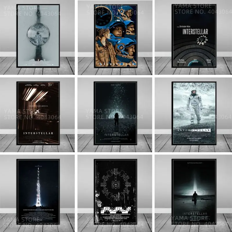 Interstellar Classic SciFi Movie Canvas Wall Art  Elegant Home Decor Poster Print