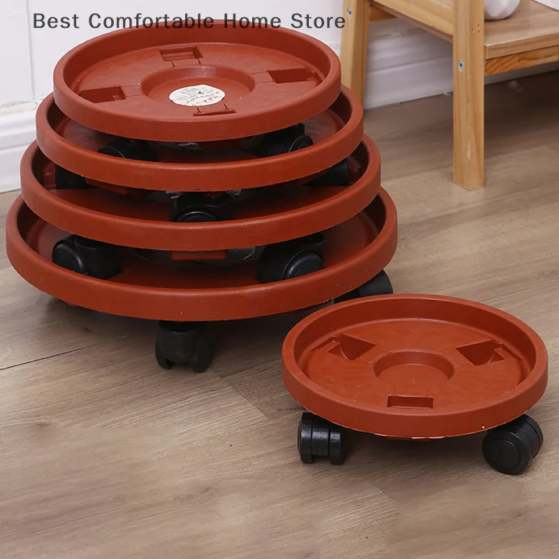 Durable Plant Stand Tray on Casters; Perfect for Balcony Flower Pots Indoor and Outdoor