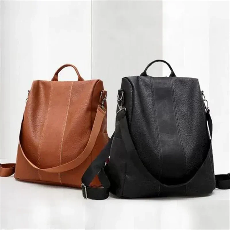

Classic Vintage Women Backpack Leather PU Fashion Backpack Women Casual High Quality Designer School Bag for Girl Travel Bag